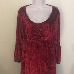 Velvet bell 🔔 sleeve dress